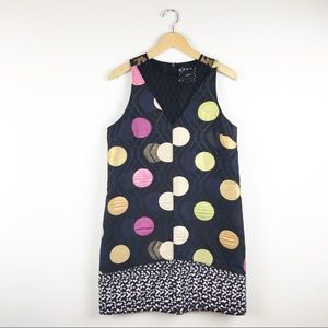 Maeve Black Sleeveless Circle Print Dress Size S